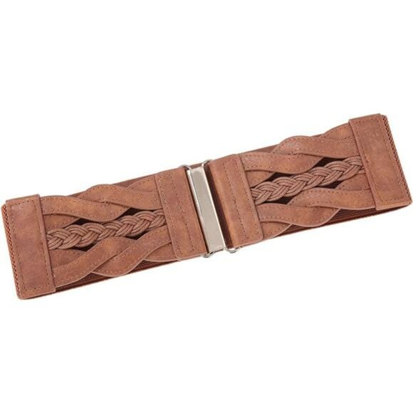 Womens wide elastic waist belt stretchy vintage retro fashion cinch belt for dre - Picture 3 of 8